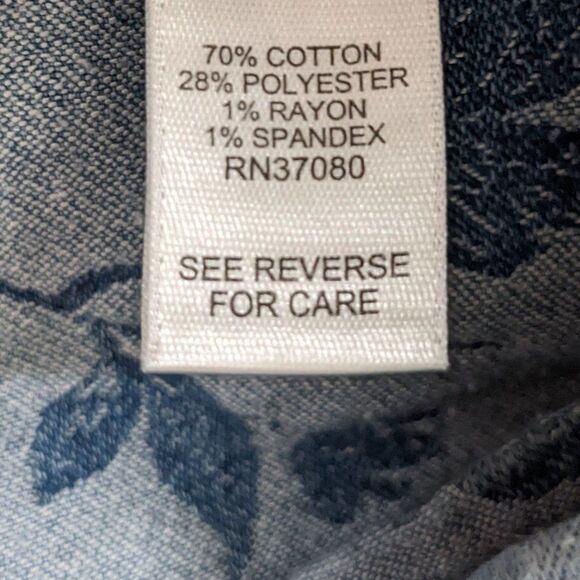 Versona Floral Denim Jeggings Size 8 Botanic Print Jeans - Picture 6 of 7